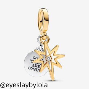 Pandora Engravable North Star Lab-grown Diamond Dangle Charm